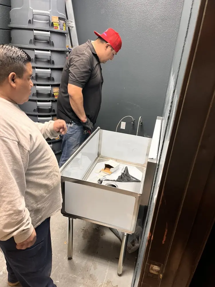 Commercial plumbing and sink installation in Enola